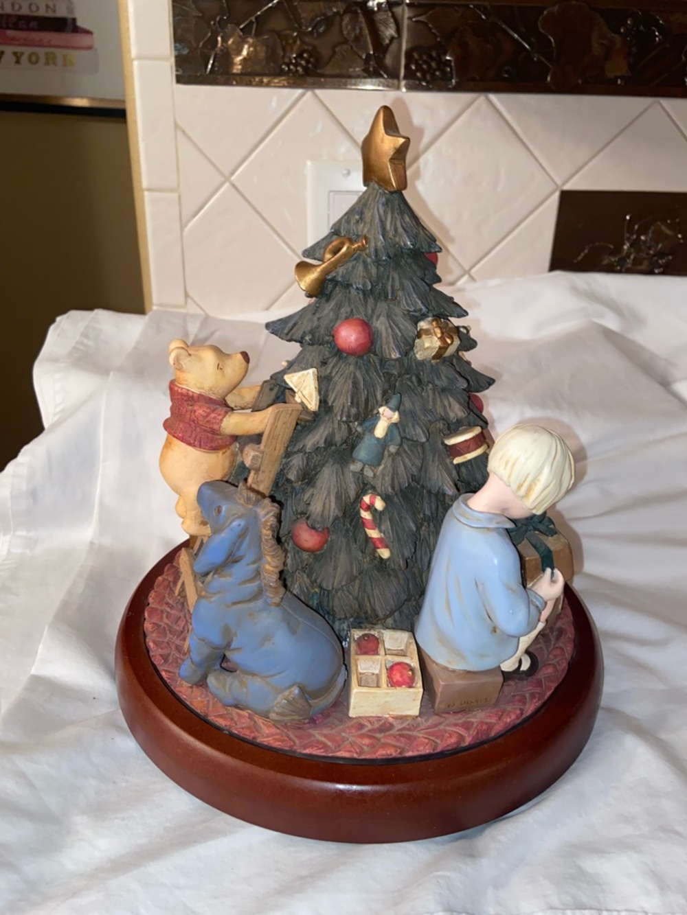 RARE Charpente Vintage Classic Pooh tree trimming Piglet Rabbit Robin Disney